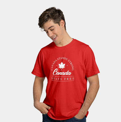 Canada Strong and Free Tee - Red
