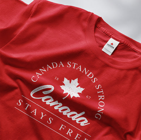 Canada Strong and Free Tee - Red