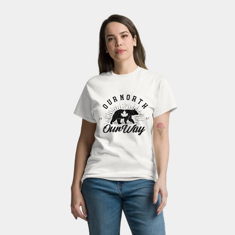 Our North Our Way Bear Tee - White